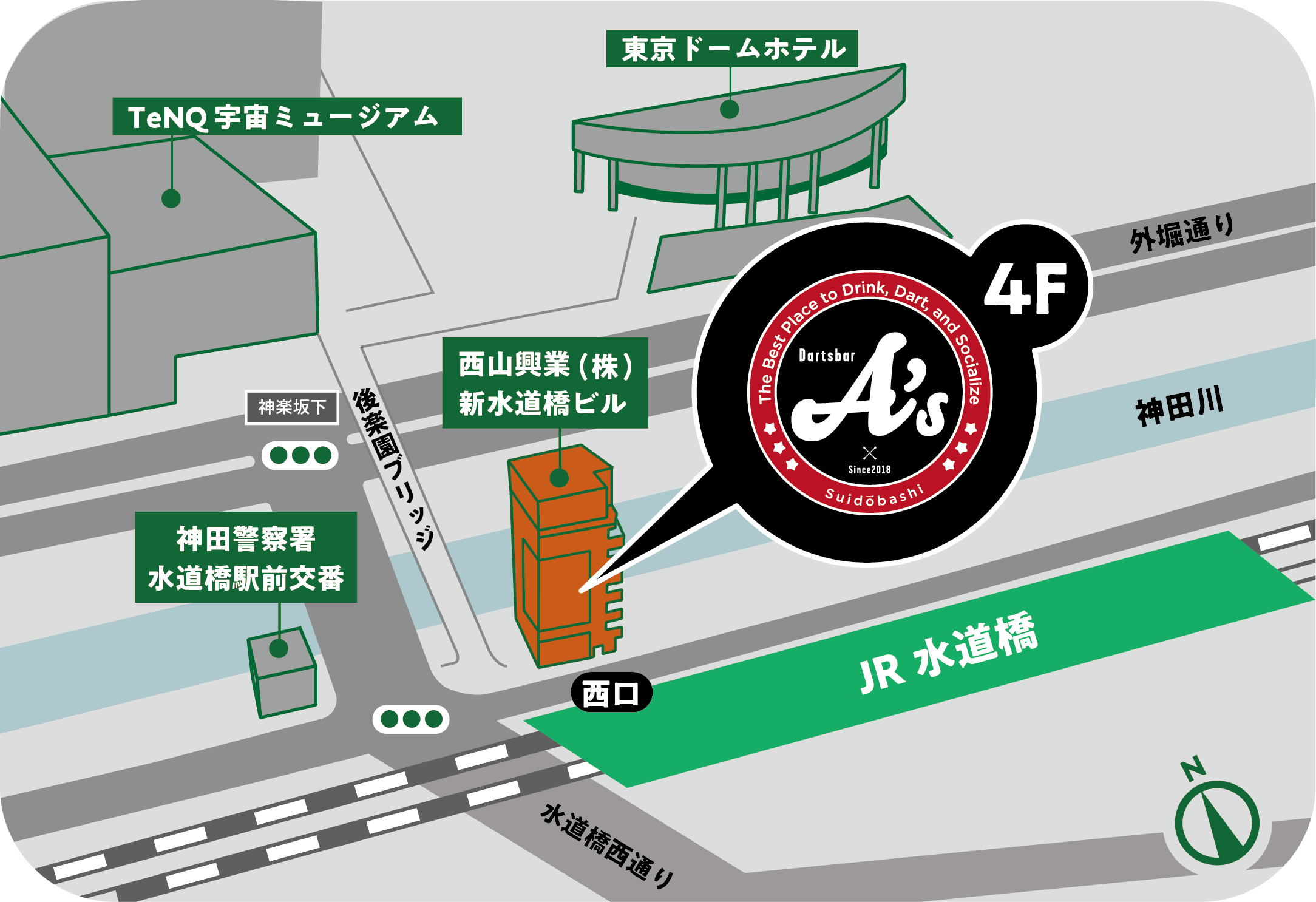水道橋店アクセスマップ