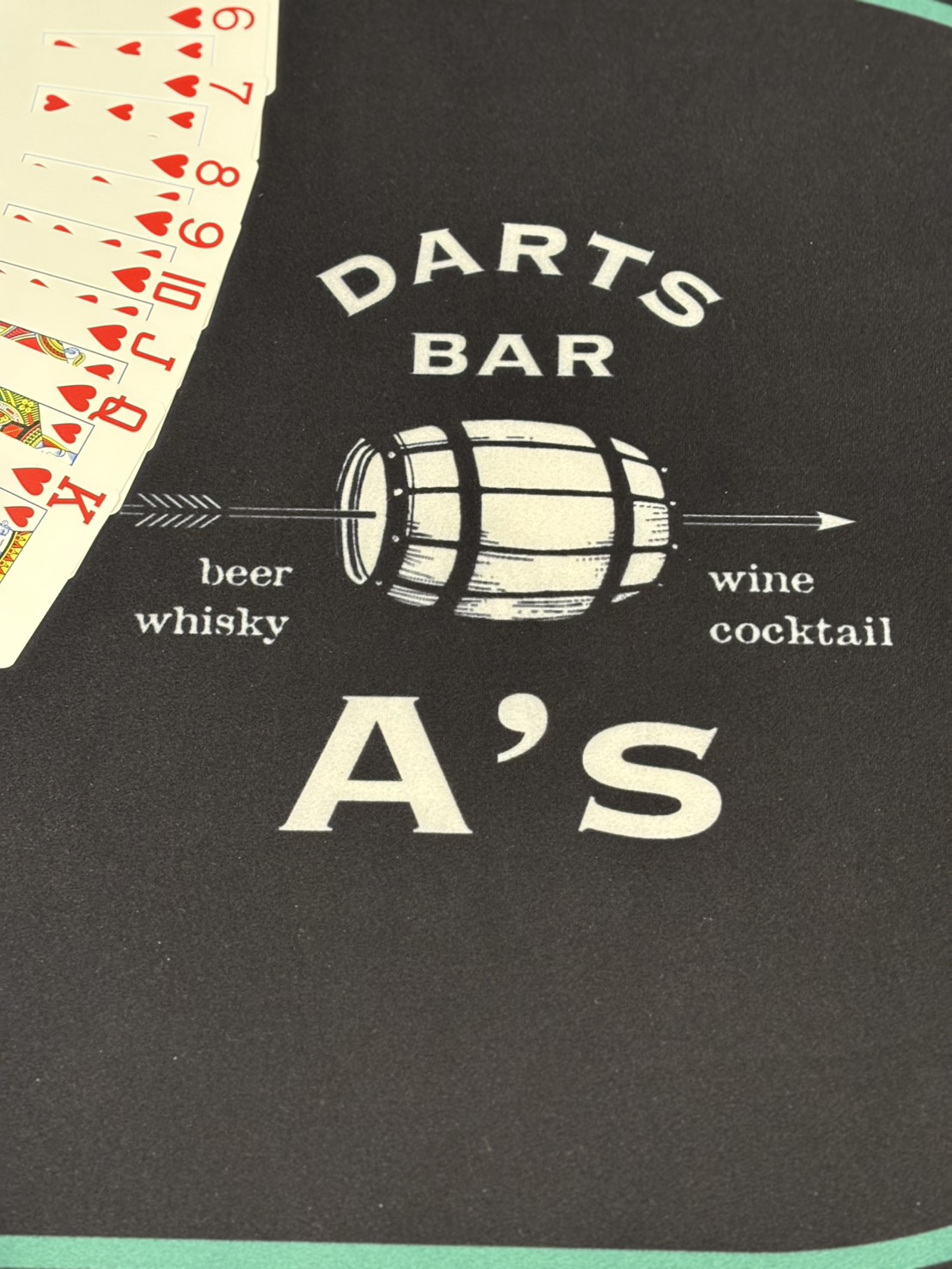 ポーカーテーブル 表面とアームレスト